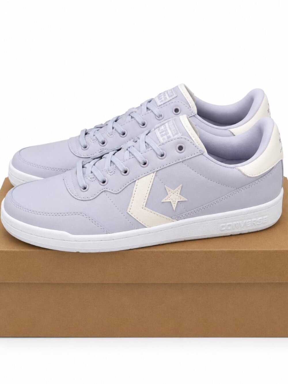 Converse Rival Low Top Ghosted Lavender Leather Sneakers A10346C Mens 11.5 - Picture 4 of 7